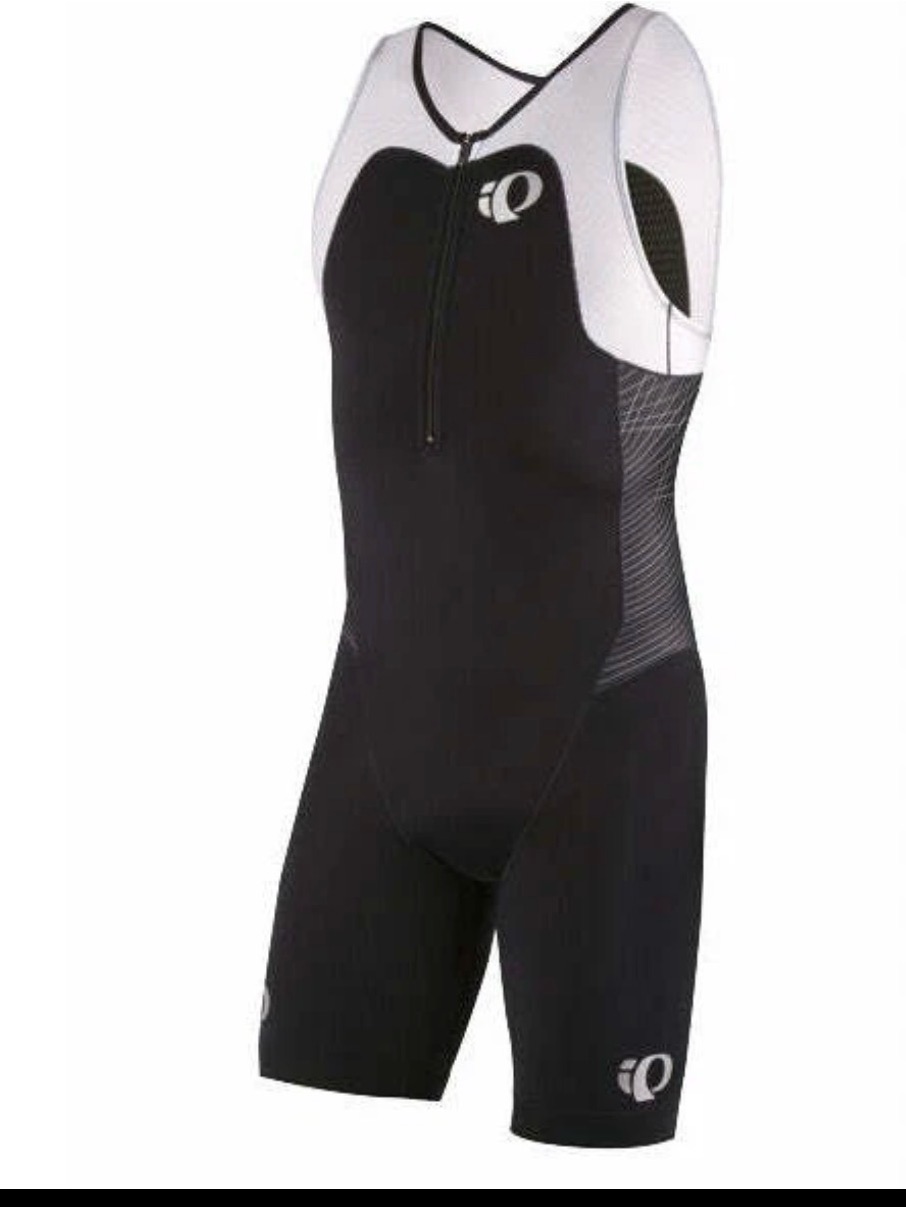 Pearl Izumi Elite In-R-Cool One Piece Triathlon Suit Black White Form Fit Sz Xl